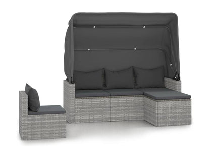 Gray Woven Resin Wicker Outdoor Furniture Set