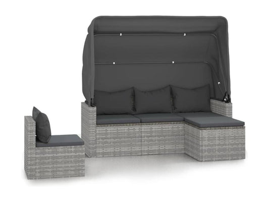 Gray Woven Resin Wicker Outdoor Furniture Set
