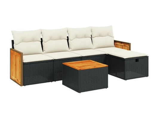 Black Woven Resin Wicker Outdoor Furniture Set - dlz1766456789768