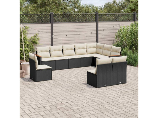 Black Woven Resin Wicker Outdoor Furniture Set - dlz1766456933318
