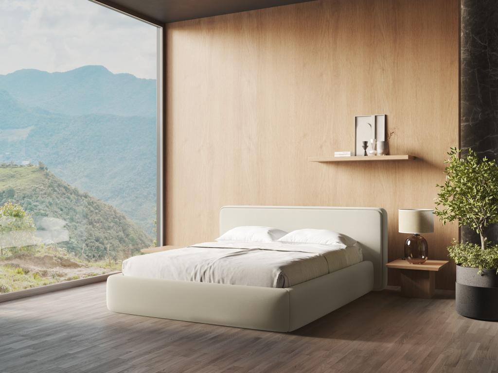 Beige Boucle Fabric Home Furniture, 160 x 200 cm