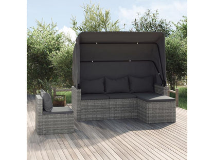 Gray Woven Resin Wicker Outdoor Furniture Set