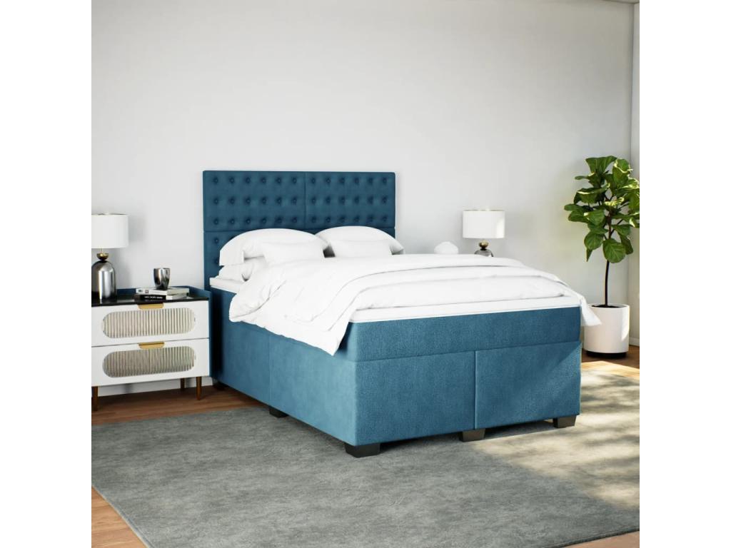 Blue Velvet Mattress, 140 x 200 cm