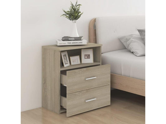 Natural Oak Wood Table, 50 x 32 x 60 cm