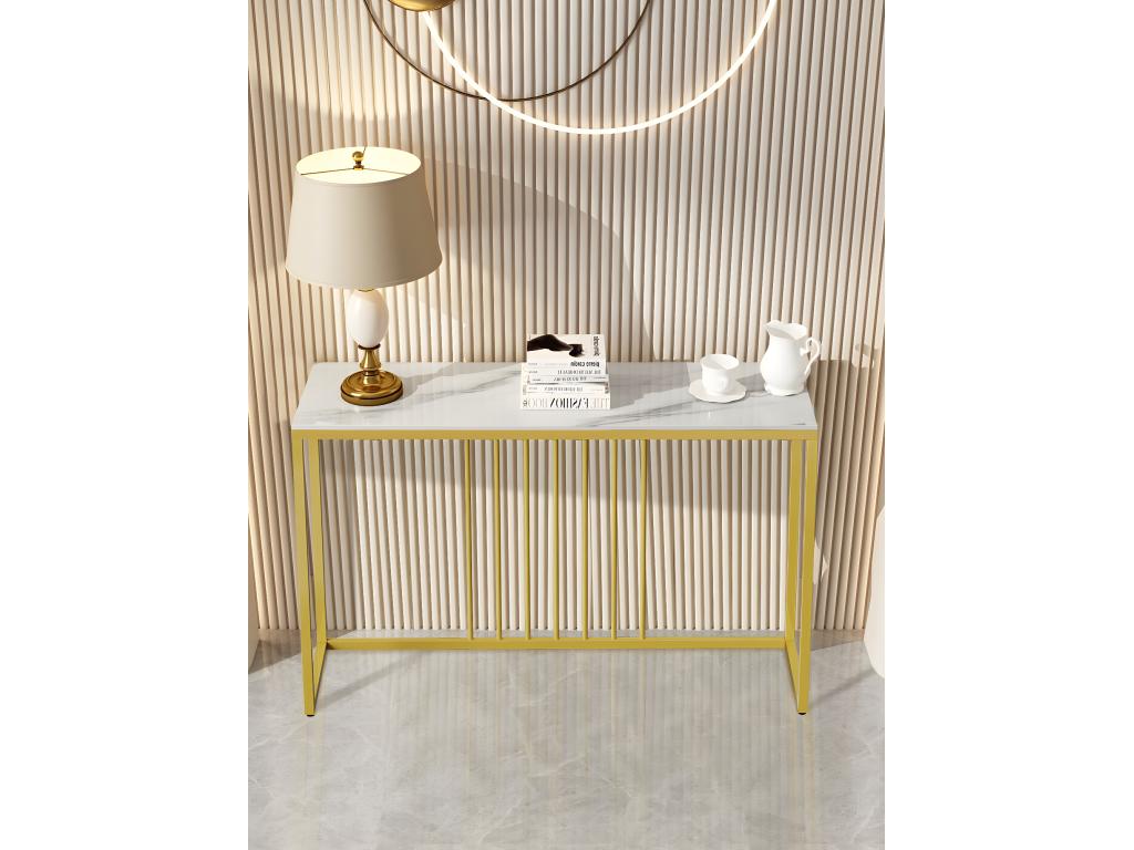 Black Marble Table, 120 x 30 x 78.5 cm