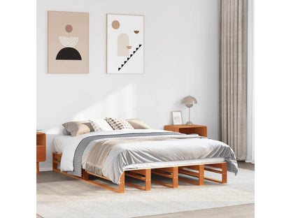 Brown Pine Wood Bed Frame, 120 x 200 cm - dlz1766457006048