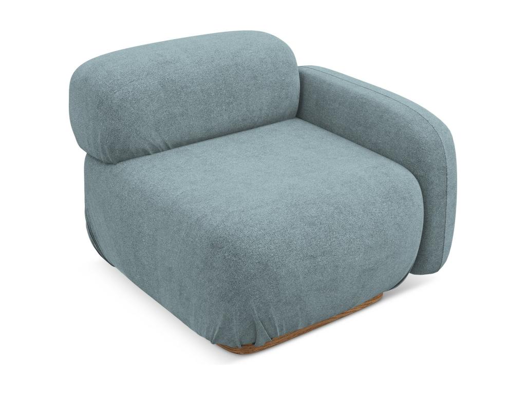 Blue Boucle Fabric Home Furniture