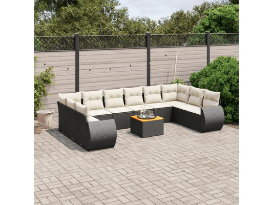 Black Woven Resin Wicker Outdoor Furniture Set - dlz1766457049322