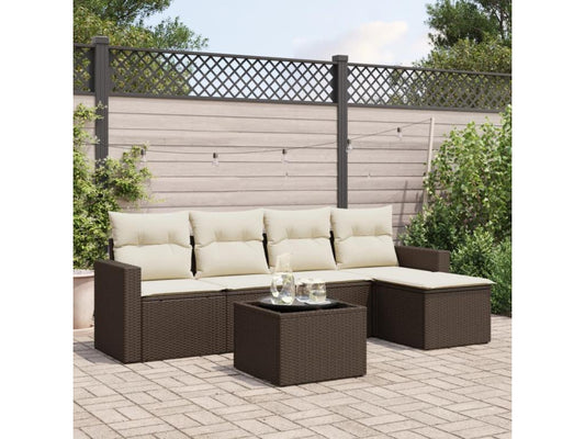Brown Woven Resin Wicker Outdoor Furniture Set