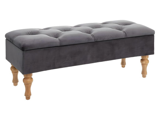 Gray Velvet Home Furniture, 102 x 38 x 41 cm