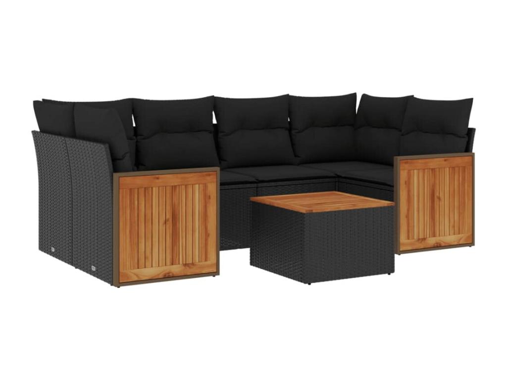 Black Woven Resin Wicker Outdoor Furniture Set - dlz1766456441272