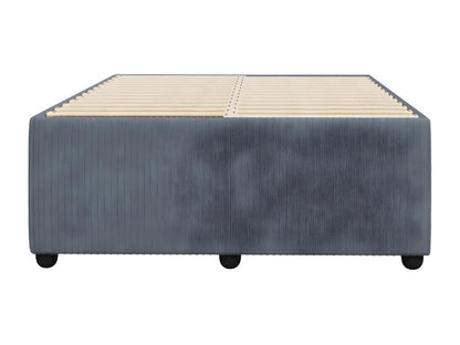 Gray Velvet Bed Frame, 120 x 200 cm