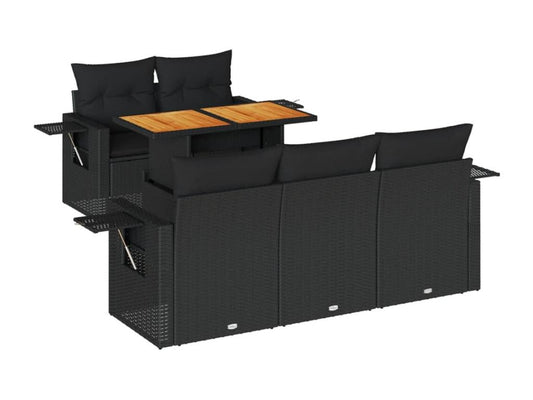 Black Woven Resin Wicker Outdoor Furniture Set - dlz1766457083413