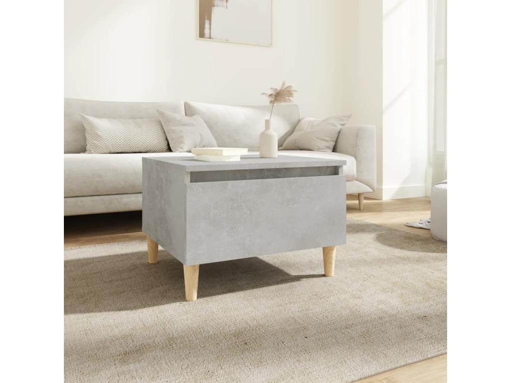 Gray Engineered Wood Side Table, 50 x 46 x 35 cm