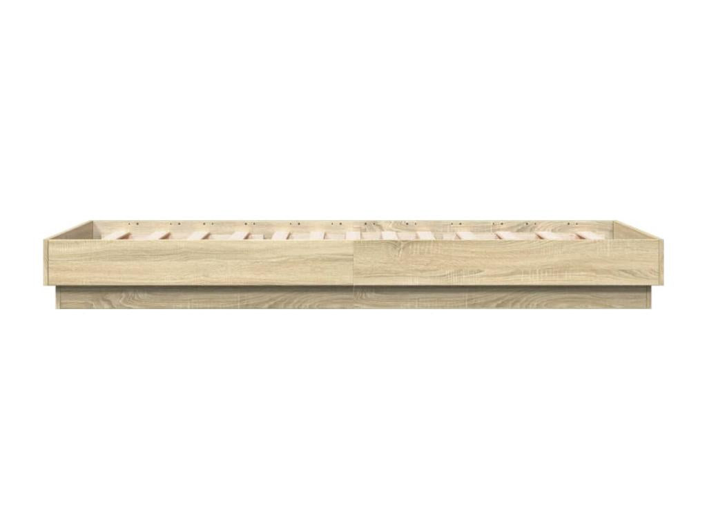 Natural Engineered Wood Bed Frame, 90 x 200 cm - dlz1766456562751