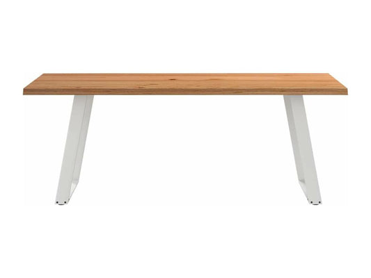 Brown Oak Wood Dining Table, 200 x 80 x 74 cm