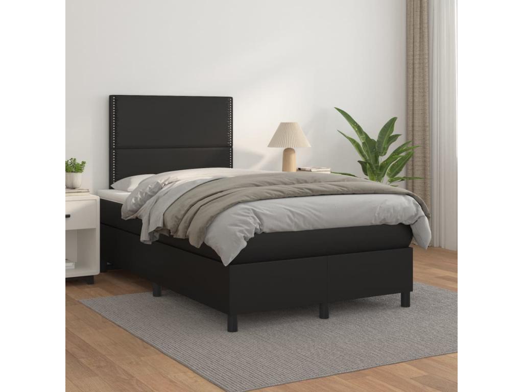 Black Faux Leather Mattress, 120 x 190 cm