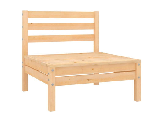 Brown Pine Wood Outdoor Furniture Set