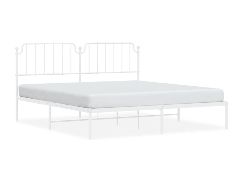 White Metal Bed Frame, 160 x 200 cm