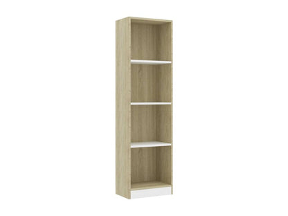 White Oak Wood Bookcase, 40 x 24 x 142 cm