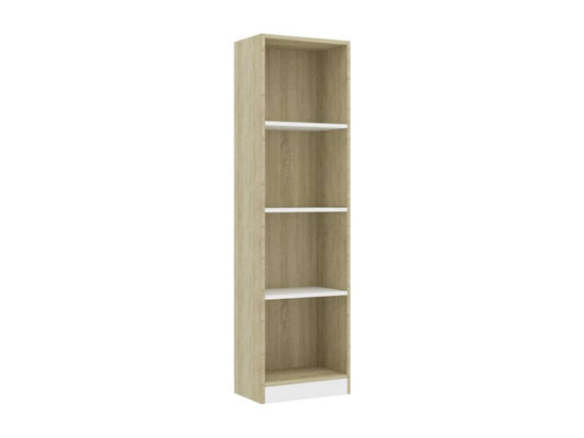 White Oak Wood Bookcase, 40 x 24 x 142 cm