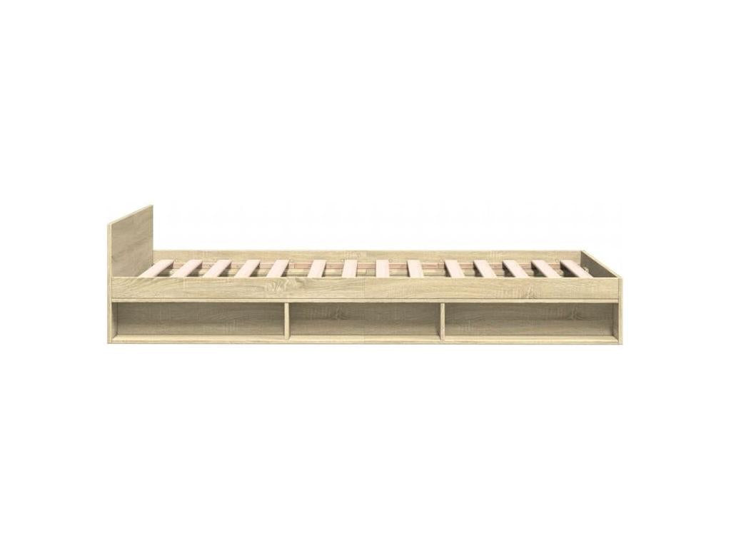 Natural Engineered Wood Bed Frame, 90 x 200 cm