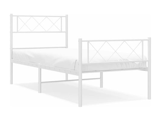 White Metal Bed Frame, 80 x 200 cm
