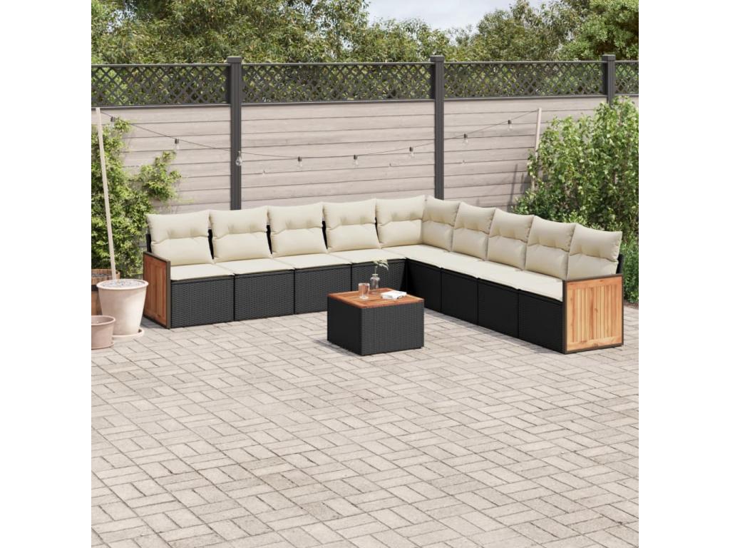 Black Woven Resin Wicker Outdoor Furniture Set - dlz1766456533860