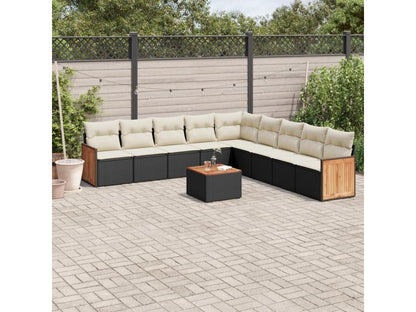 Black Woven Resin Wicker Outdoor Furniture Set - dlz1766456533860