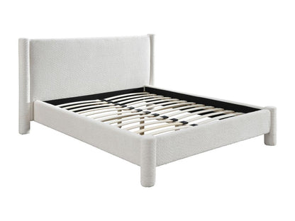 White Boucle Fabric Home Furniture, 140 x 190 cm