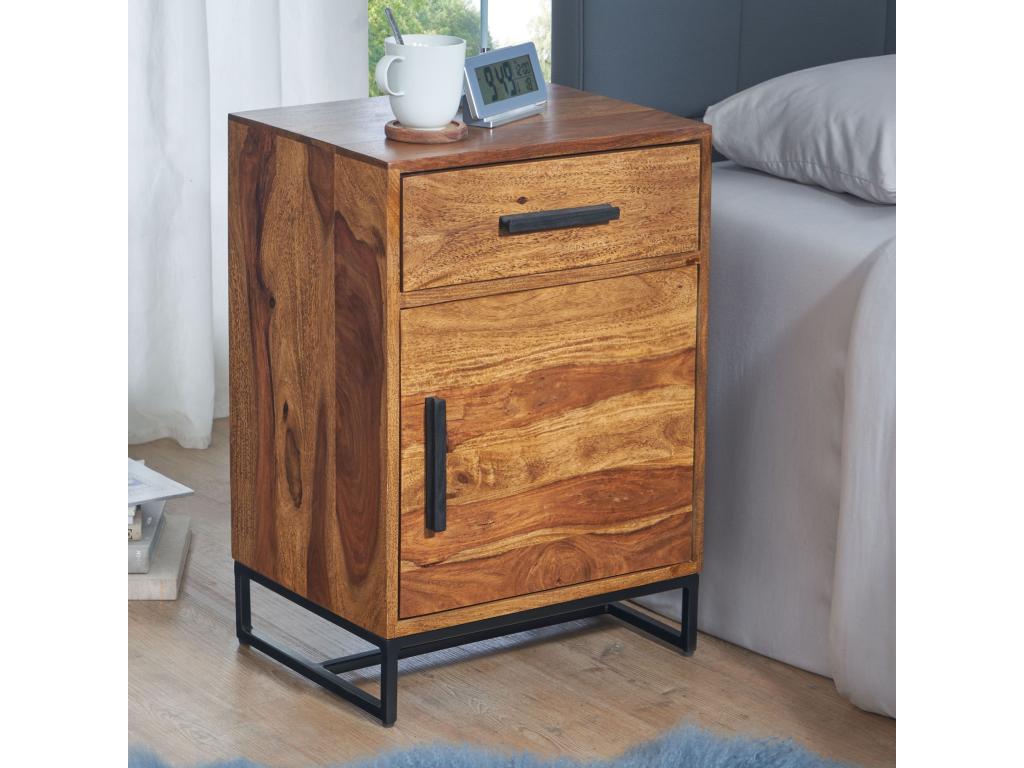 Brown Solid Wood Table, 45 x 35 x 65 cm