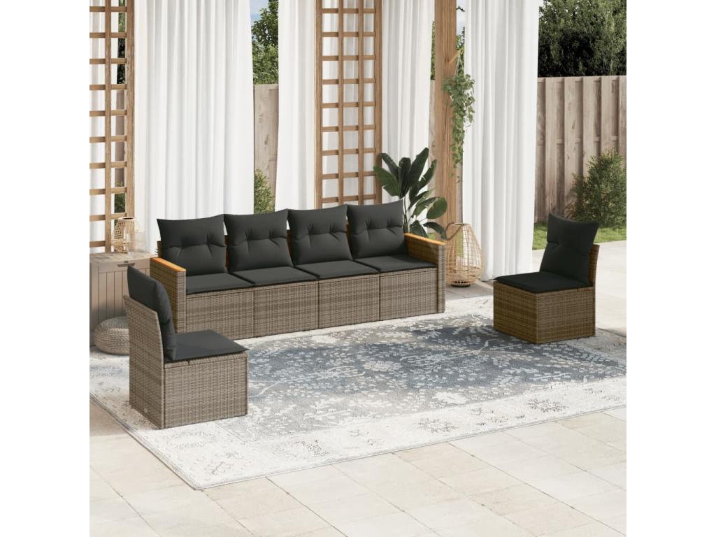 Gray Woven Resin Wicker Outdoor Furniture Set - dlz1766456446591