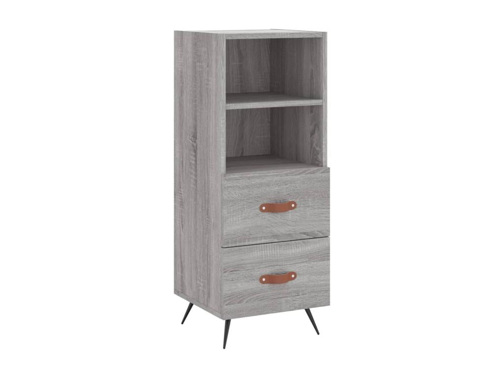Gray Engineered Wood Sideboard, 34.5 x 34 x 180 cm