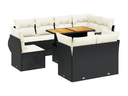 Black Woven Resin Wicker Outdoor Furniture Set - dlz1766457045311