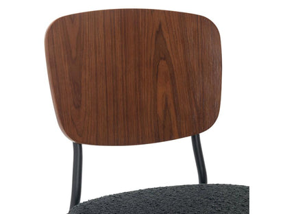 Black Boucle Fabric Home Furniture