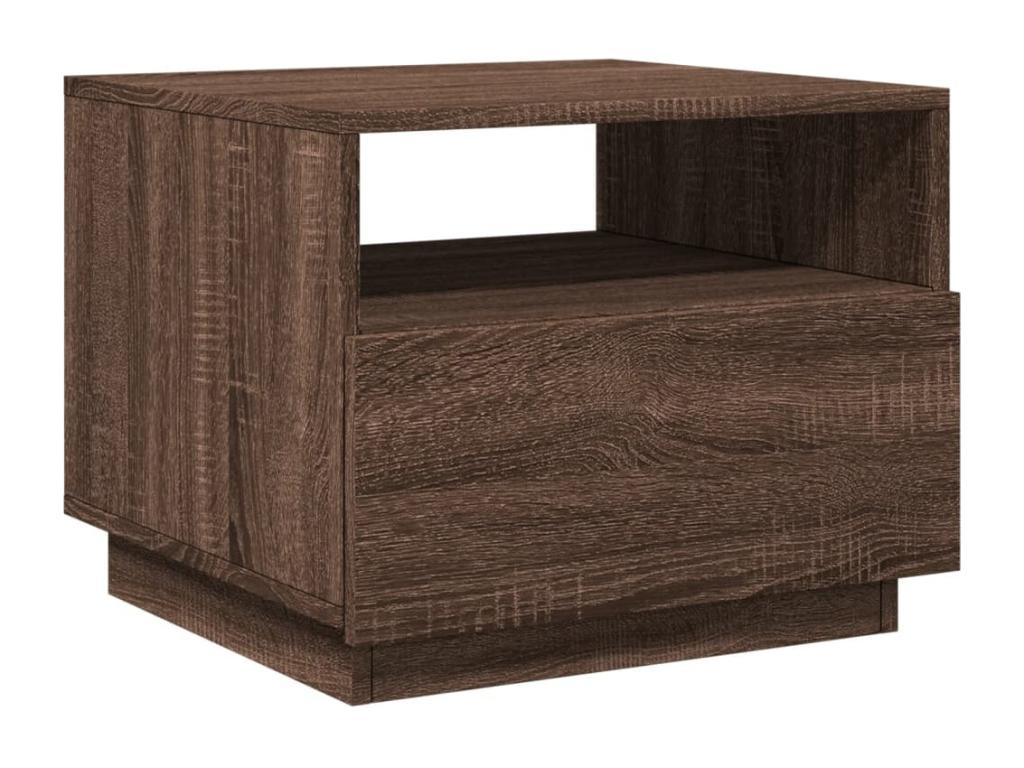 Brown Oak Wood Coffee Table, 50 x 49 x 40 cm