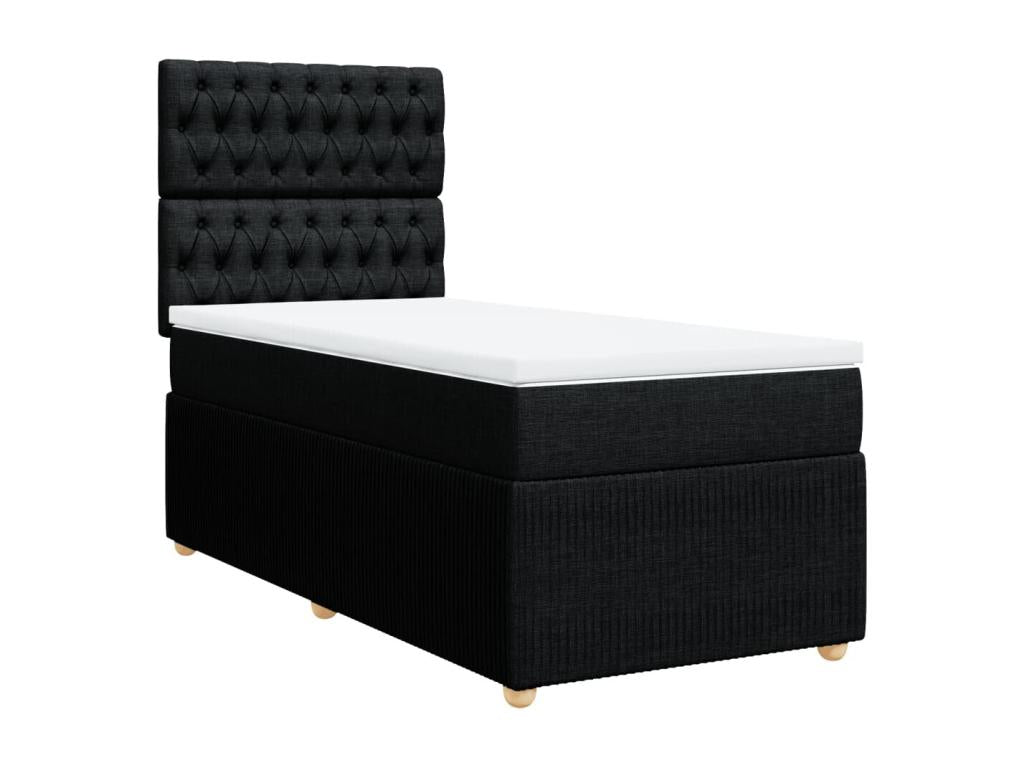 Black Fabric Mattress, 100 x 200 cm