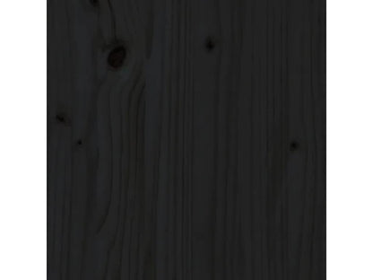 Black Solid Wood Bed Frame, 150 x 200 cm