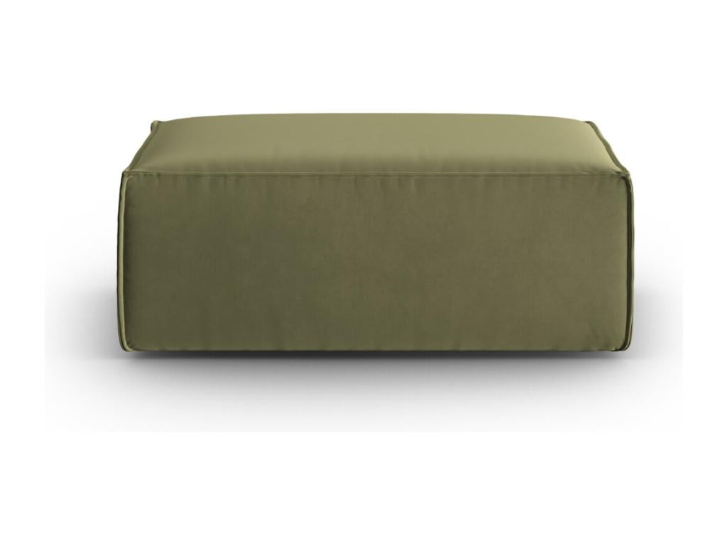 Green Velvet Ottoman, 100 x 69 x 40 cm