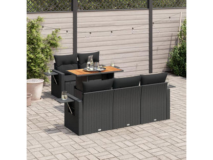 Black Woven Resin Wicker Outdoor Furniture Set - dlz1766457083413