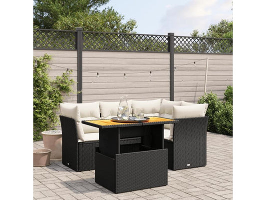 Black Woven Resin Wicker Outdoor Furniture Set - dlz1766456619253