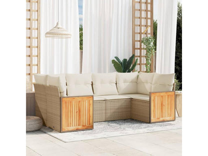 Beige Woven Resin Wicker Outdoor Furniture Set - dlz1766456588710