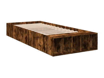 Brown Oak Wood Bed Frame, 75 x 190 cm