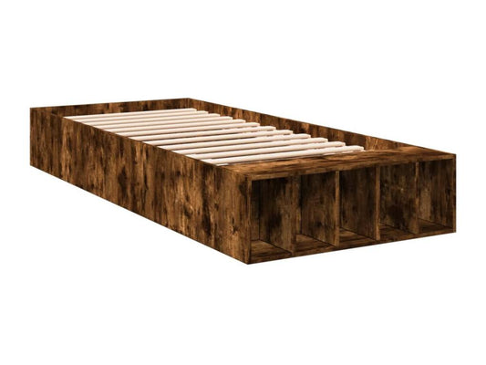 Brown Oak Wood Bed Frame, 75 x 190 cm