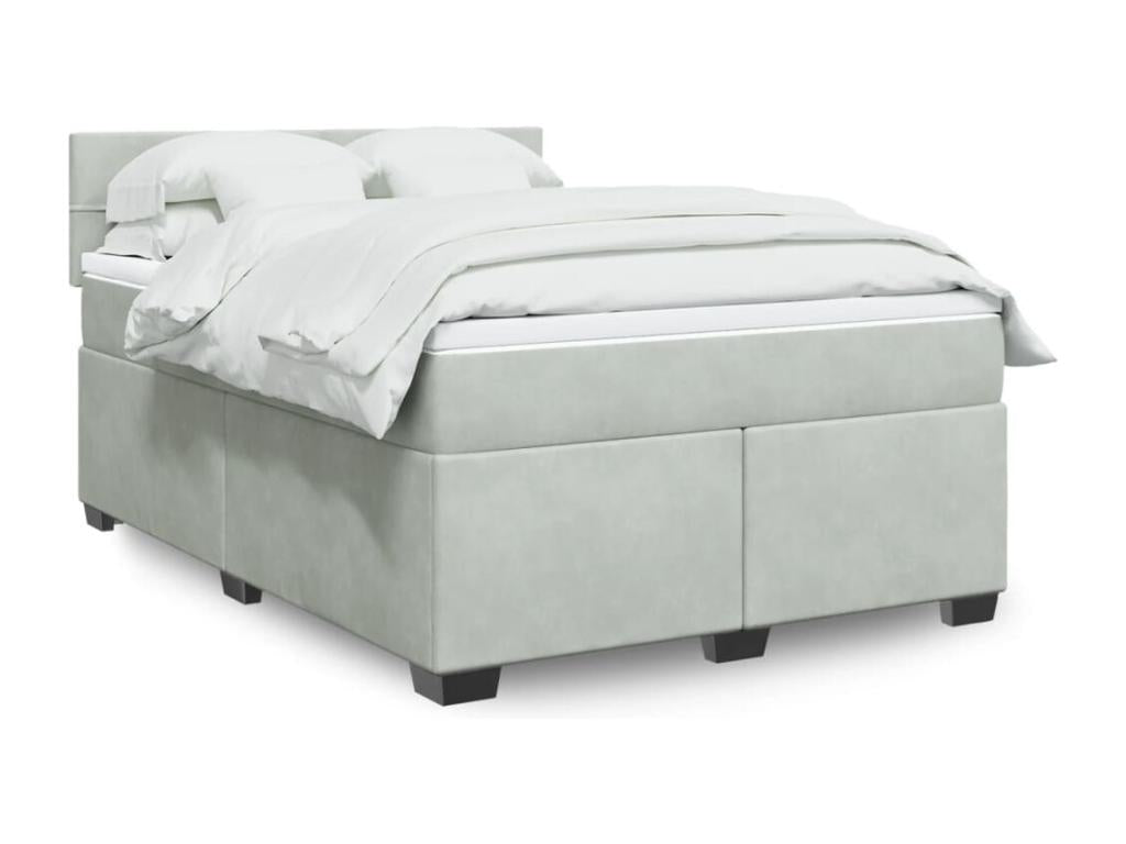 Gray Velvet Mattress, 140 x 200 cm
