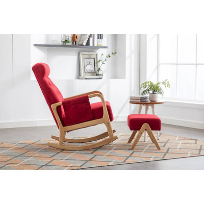 Rocking Armchair With Ottoman for Living Room