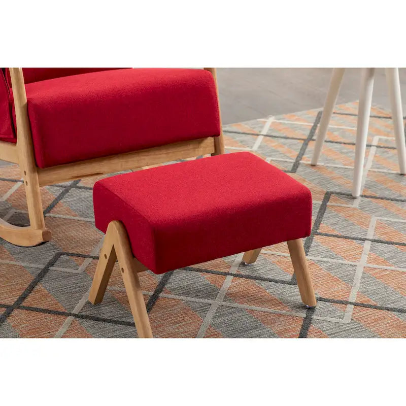 Rocking Armchair With Ottoman for Living Room