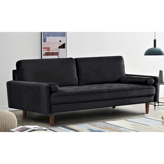 Monahan 70 W Wood Frame Velvet Tufted Sofa