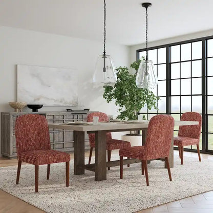 HomePop Rounded back Upholstered Dining chair-Single Pack