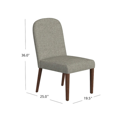 HomePop Rounded back Upholstered Dining chair-Single Pack